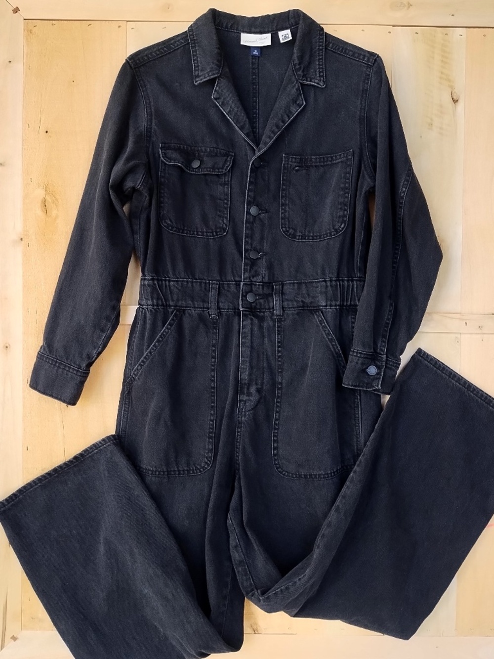 Universal Thread Black Denim Jumpsuit - Like New